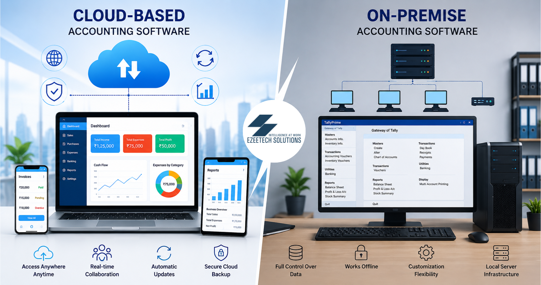 Should Small Businesses Choose Cloud-Based or On-Premise Accounting Software?